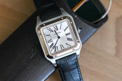 cartier santos dumont small on wrist|cartier santos watch size guide.